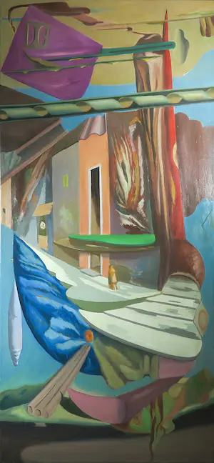 Diederik Gerlach - Olieverf op doek, Die Milchstrasse - Ingelijst (Zeer groot) kopen? Bied vanaf 200!