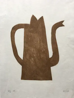 Klaas Gubbels - houtdruk op geschept papier - ‘Napels’ - 2020 kopen? Bied vanaf 285!