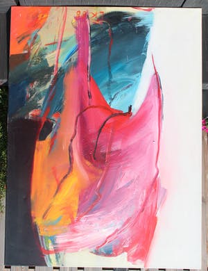 Loes Kurpershoek - Abstracte compositie, acrylverf op doek ( groot!) kopen? Bied vanaf 299!