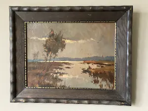 Otto Coenders - Vergezicht man in bootje in landschap kopen? Bied vanaf 250!