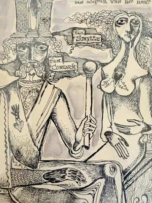 Lucebert - Rare early work - “Een Koninck en een Sibylle” - mid-1940s kopen? Bied vanaf 1750!