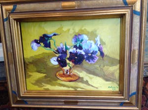 Adri Dijkhorst - A3740 - Stilleven met viooltjes kopen? Bied vanaf 250!