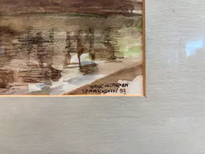 Buy Henk Hilterman - Stadsgezicht kolksluis spaarndam? Bid from 50!