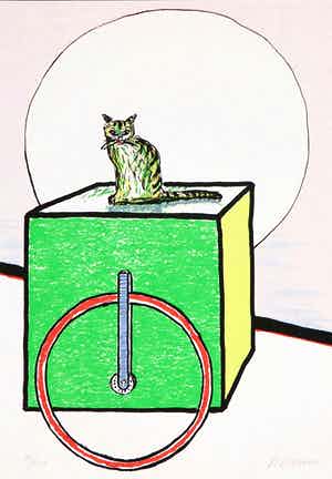 Roger Raveel - Zeefdruk, Felix vulgaris verkocht voor € 350!