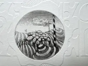 Gerard van Rooy - handgesigneerde gemengde druktechniek | Voor de Luis, Nieuwjaarwens 1973 kopen? Bied vanaf 10!