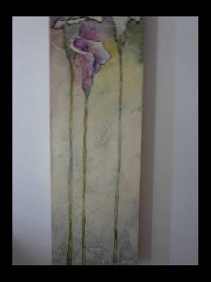 Carla Raadsveld - Acryl op doek, "Aronskelken". kopen? Bied vanaf 100!