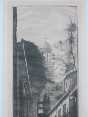 Willem van Leusden - Twee stadsgezichten - Etsen kopen? Bied vanaf 58!