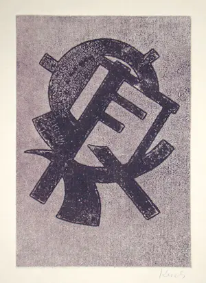 Henri Kerels - Composition abstrait - 1953 - Originele ets met aquatint gesigneerd kopen? Bied vanaf 80!