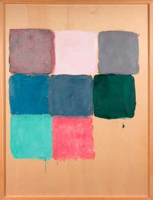 Piet Dirkx - Encaustiek op paneel, Zonder titel - Ingelijst verkocht voor € 250!