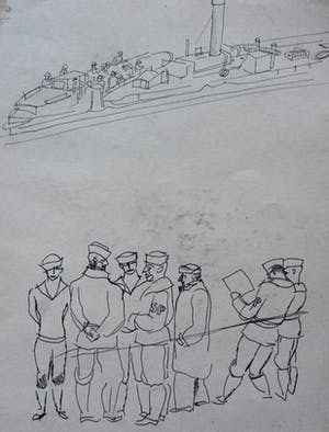 Herman Bieling - Pen tekening kopen? Bied vanaf 49!