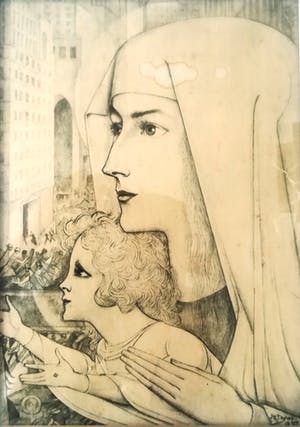 Jan Toorop - (1858–1928) | Maria Magdalena met Kind 1927 kopen? Bied vanaf 50!