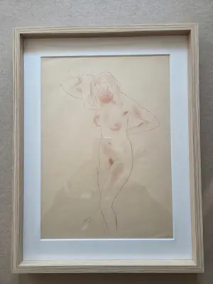 Jan Sluijters - Staande vrouw. Naakt. Litho. Ingelijst. kopen? Bied vanaf 325!