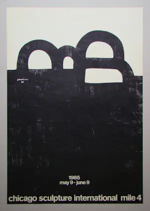 Eduardo Chillida - Chicago - 1985 - Originele tentoonstellingsposter - gesigneerd kopen? Bied vanaf 200!