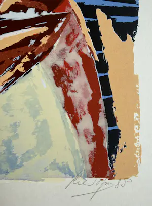 John Lie a Fo - handgesigneerde kleurenzeefdruk | 'Kabra Kapa' | 1988 kopen? Bied vanaf 60!