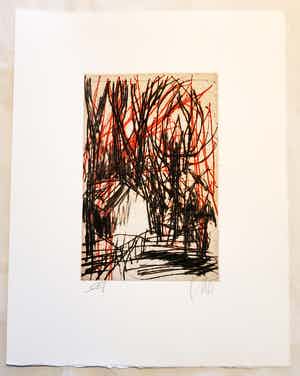 Markus Lüpertz - OHNE TITEL, signiert und e.a. verkocht voor € 300!