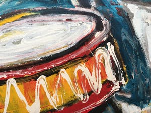 Martin van Wordragen - Olieverf op doek - Trommelaar 2003 (Groot) kopen? Bied vanaf 540!