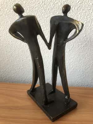 Brons (Onbekend) - Schitterend beeld met de titel " BEDANKT " verkocht voor € 25!