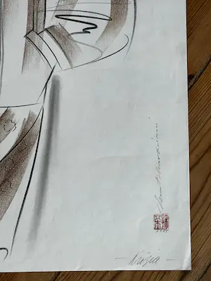 Henri Matchavariani - (VOGUE) Pastel Hommage aan Thierry Mugler - Modetekening - 1985 kopen? Bied vanaf 80!