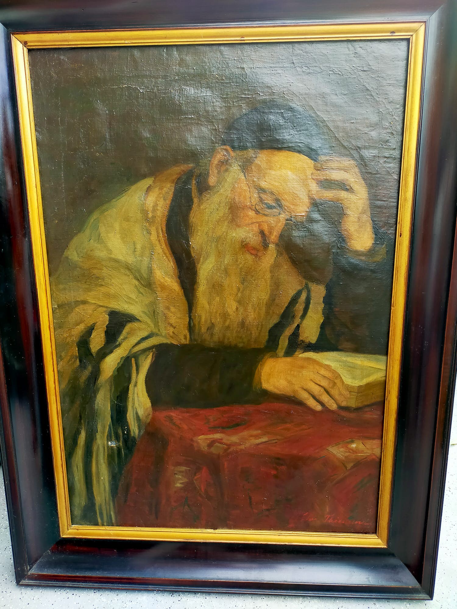 Niet of onleesbaar gesigneerd - Lezende Joodse man kopen? Bied vanaf 1!