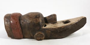 Salampasu - Oorlogsmasker met open mond en rode haarband kopen? Bied vanaf 1!