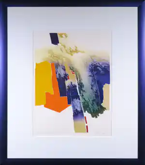 Francis Mean - Ets/Aquatint - Un chemin vers la lumiére - Ingelijst verkocht voor € 50!