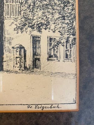 Henriette Hubregtse-Lanzing - 2 Litho's: Oude Kerk + Kolkje | Amsterdam kopen? Bied vanaf 30!