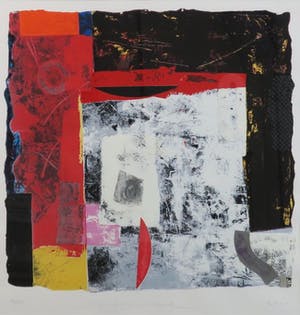 Jos Verwiel - Zeefdruk, Zonder titel III - Ingelijst (groot) (Galerieprijs €1295) kopen? Bied vanaf 50!
