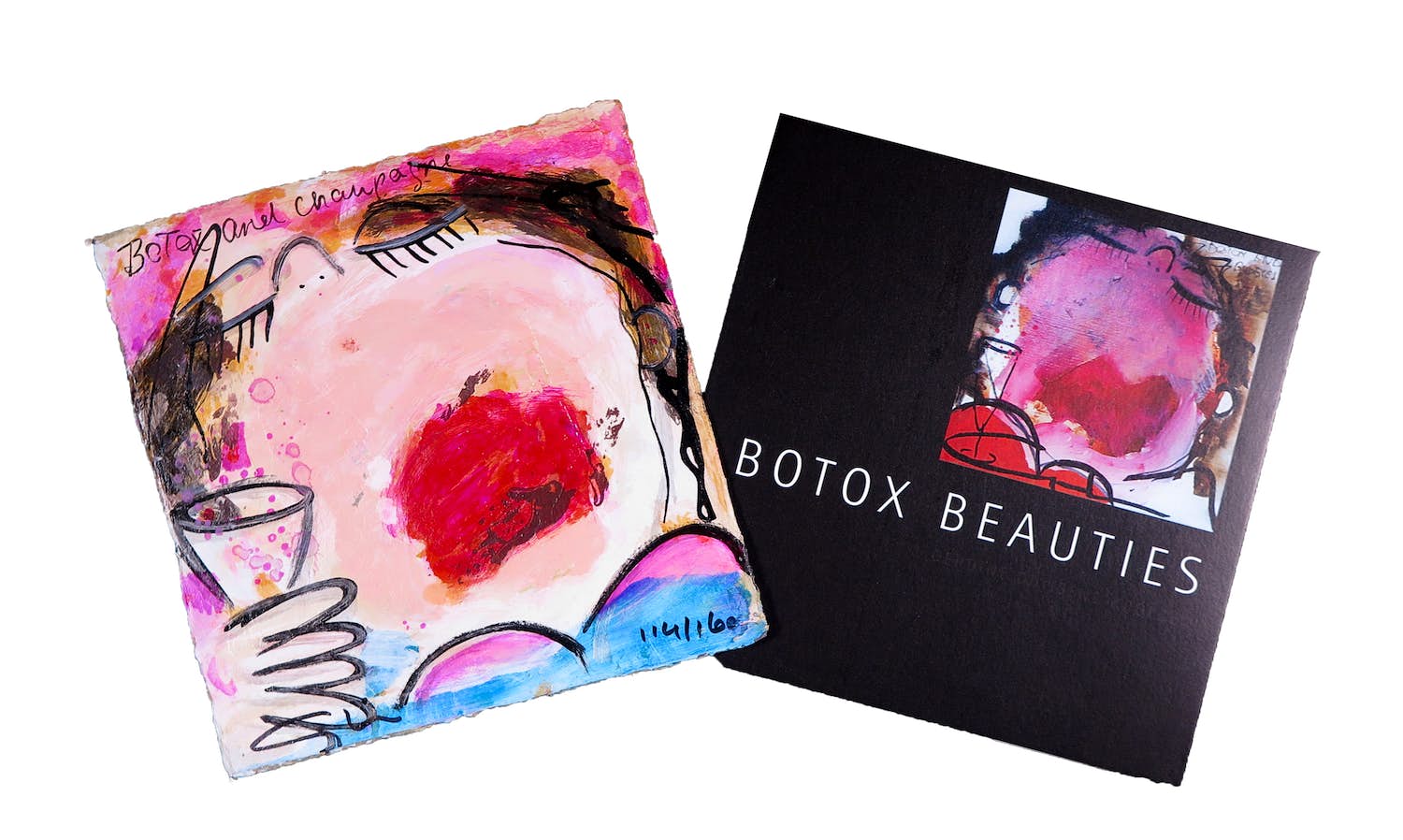 Gerdine Duijsens-Kroeze - Boek met zeefdruk op geschept papier, Botox and Champagne verkocht voor € 1!