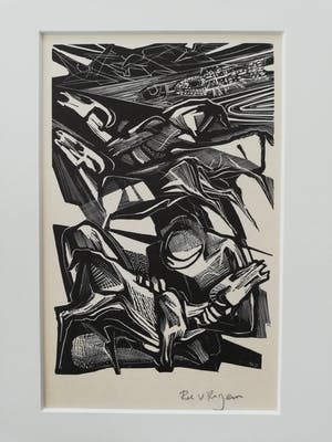 Ru van Rossem - Houtsnede kopen? Bied vanaf 35!