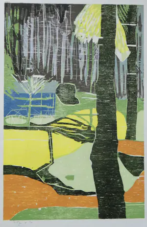 Vincent van Ojen - "Bos met tegenlicht" kopen? Bied vanaf 75!