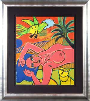 Corneille - Terragravure, Femmes de la bible - Ingelijst verkocht voor € 350!