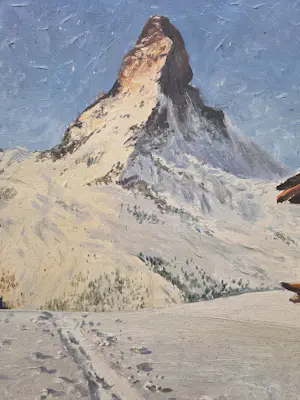 Fons Verstraeten - Berglandschap. Sneeuw. Mont Blanc? Matterhorn? kopen? Bied vanaf 299!