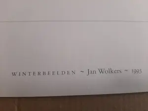 Jan Wolkers - Zeefdruk Winterbeeld VI + gedicht + foto van Jan Wolkers kopen? Bied vanaf 160!