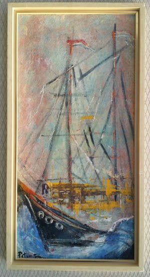 Niet of onleesbaar gesigneerd - Zeilschip. kopen? Bied vanaf 10!