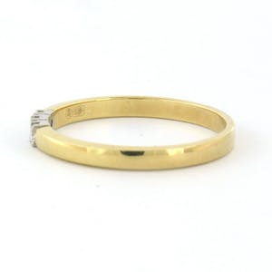 14k gouden ring bezet met briljant geslepen diamant 0,15 ct - F/G - VS/SI kopen? Bied vanaf 160!