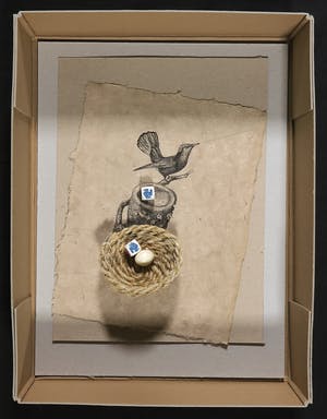 Niet of onleesbaar gesigneerd - Gemengde techniek, Zonder titel kopen? Bied vanaf 1!