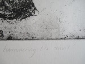 Diane Victor - Ets "Hammering the anvil" kopen? Bied vanaf 50!