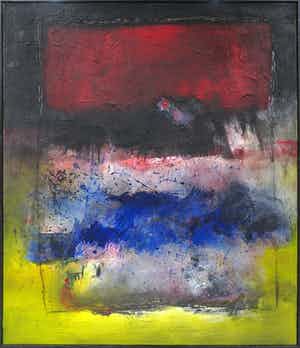 Frans Nicolai - Gemengde techniek op doek, Uitnodiging - Ingelijst (Zeer groot) verkocht voor € 200!