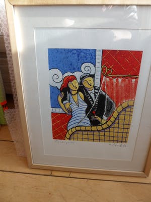 Jacques Tange - Zeefdruk. Titel, "Parents pride ". kopen? Bied vanaf 80!