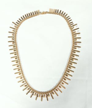 14K Goud - Zeer mooi gouden collier met pareltjes kopen? Bied vanaf 800!