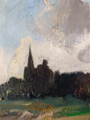 Herman Moerkerk - Hollands impressionistisch landschap kopen? Bied vanaf 150!