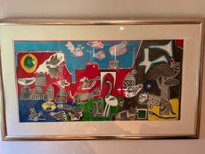 Corneille - Grote zeefdruk met lijst 2001 e/a kopen? Bied vanaf 650!