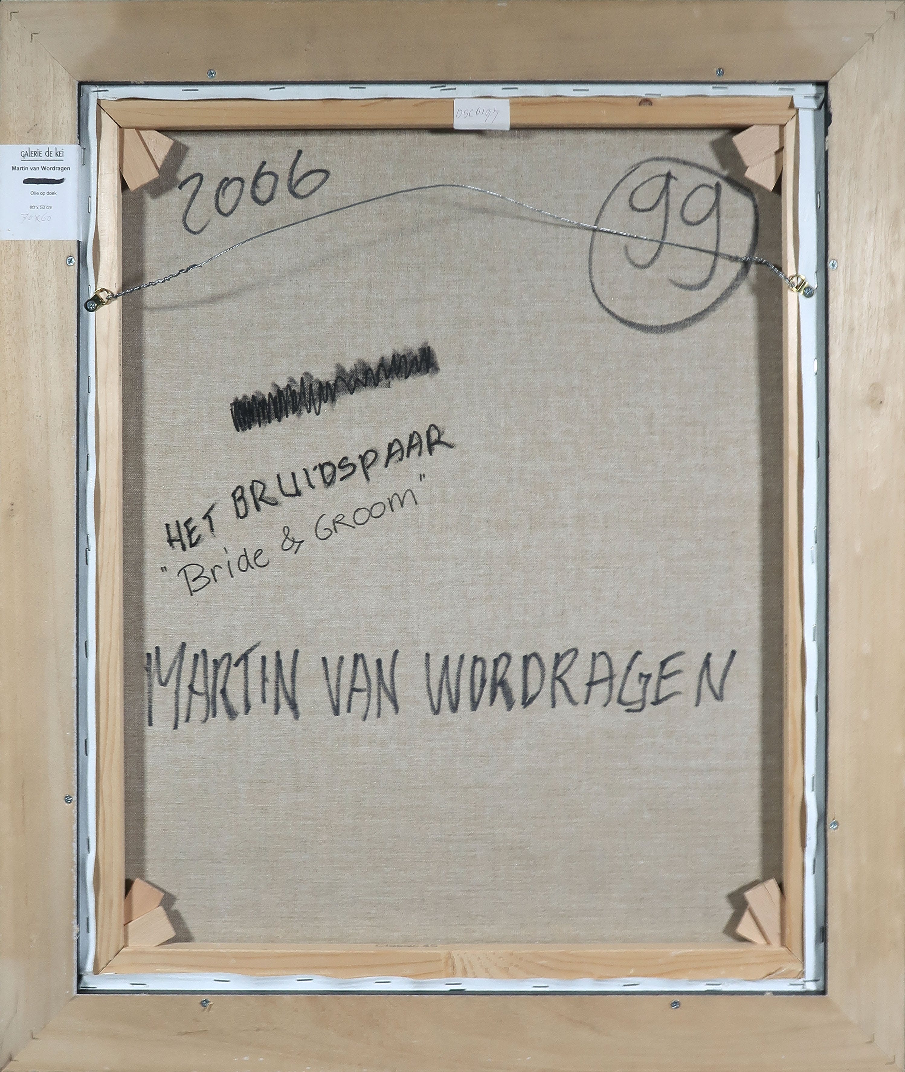Martin van Wordragen - Olieverf op doek, Het Bruidspaar - Ingelijst kopen? Bied vanaf 300!