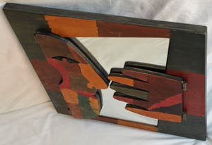 Niet of onleesbaar gesigneerd - Design , Spiegel van hout – gesigneerd - 1996 kopen? Bied vanaf 1!