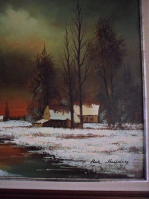 Niet of onleesbaar gesigneerd - Olie verf op doek, Winter landschap kopen? Bied vanaf 1!