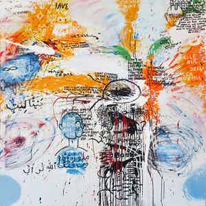 Rachid Ben Ali - Acryl op doek, Zonder titel (Zeer groot!) verkocht voor € 750!