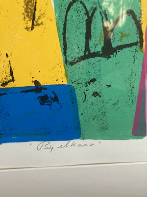 Frank Lengvenius - Kleurenzeefdruk ‘ Bij elkaar ‘ ( GROOT ) kopen? Bied vanaf 60!