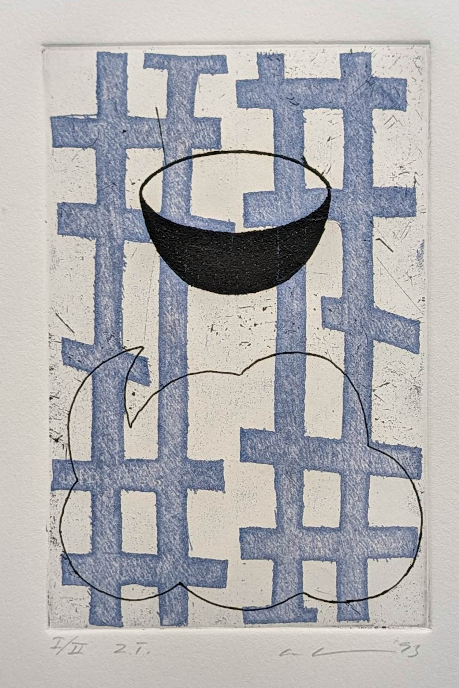 Thomas Ankum - Zonder Titel, ets, oplage 2 ex., 1993 gesigneerd/genummerd, mint. verkocht voor € 55!