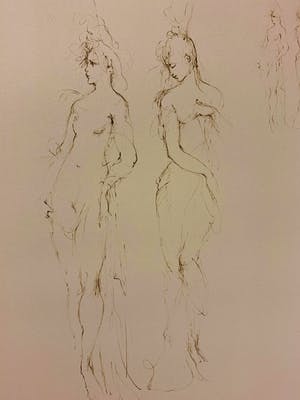 Leonor Fini - Croquis kopen? Bied vanaf 30!