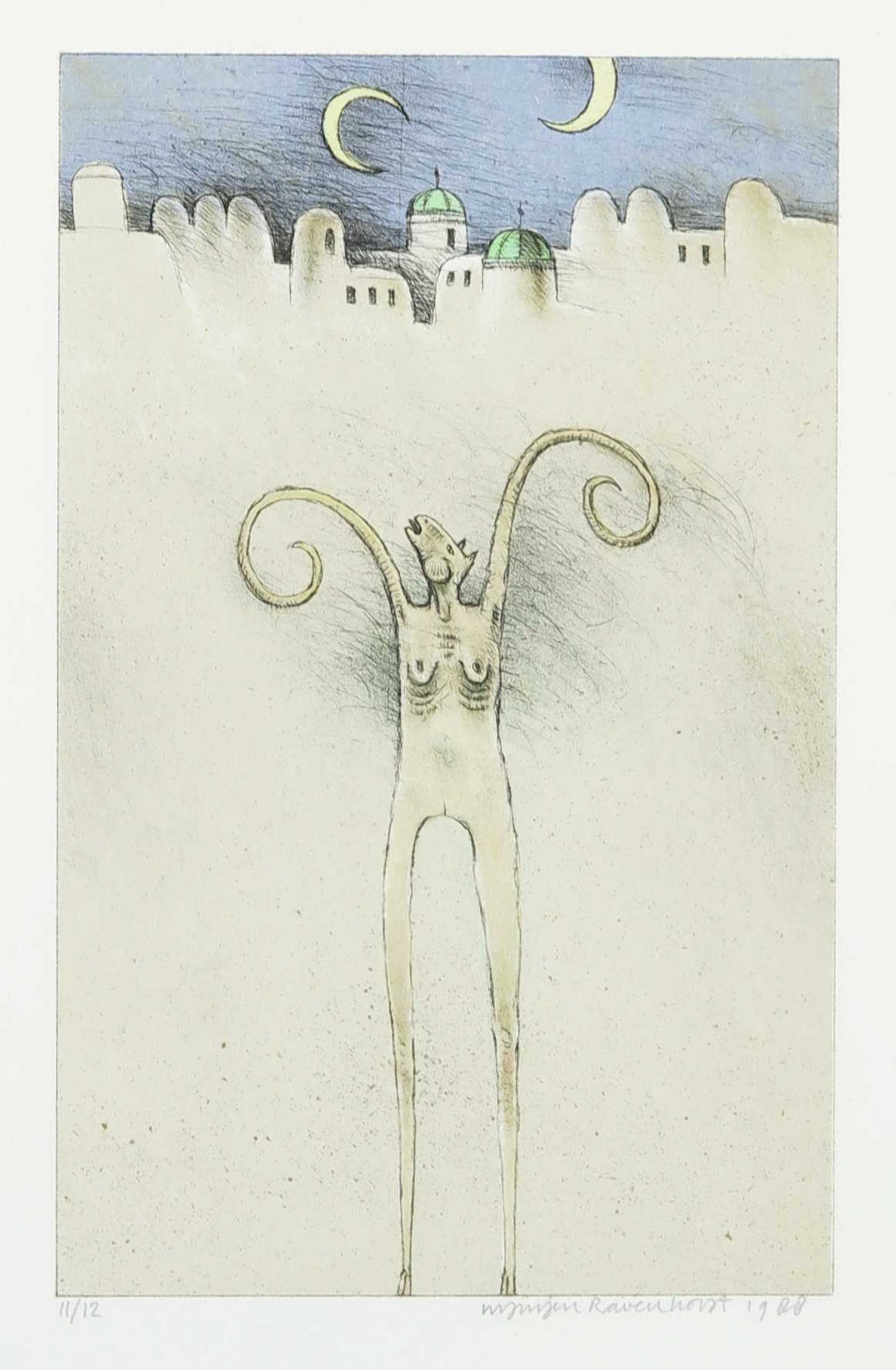 Jurjen Ravenhorst - Litho, Oosterse nacht kopen? Bied vanaf 1!